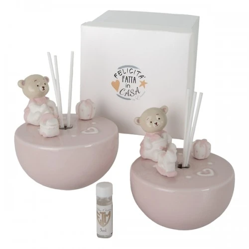 BOMBONIERA - BIBÌ DIFFUSORE ROSA DM.10 H.10 CON BOX 