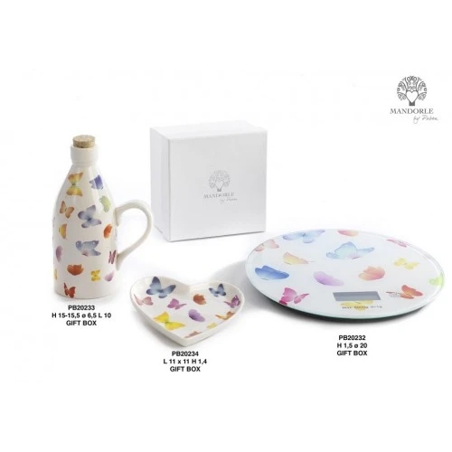 BILANCIA DA CUCINA FARFALLE 20 CM. VETRO PLASTICA