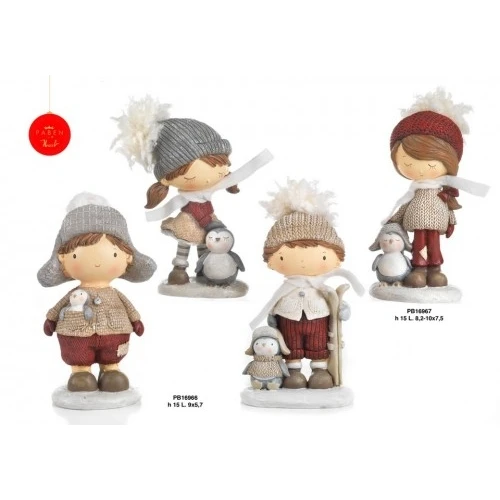 BIMBA 15 CM. 2 RESINA-STOFFA