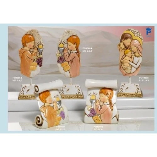 BIMBA CHE PREGA 13 CM. RESINA