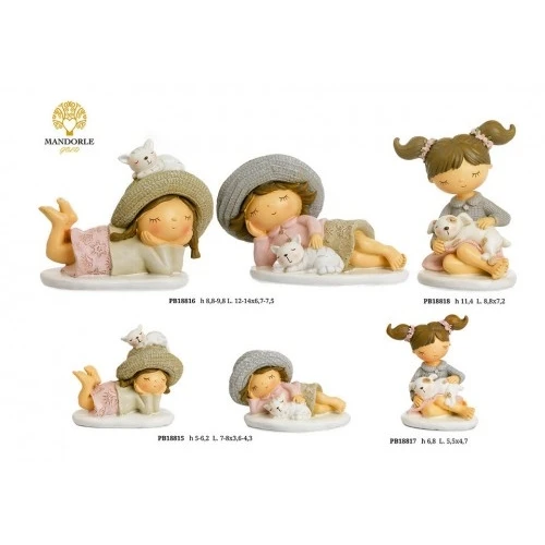 BIMBA SEDUTA CANE 6.8 CM. RESINA