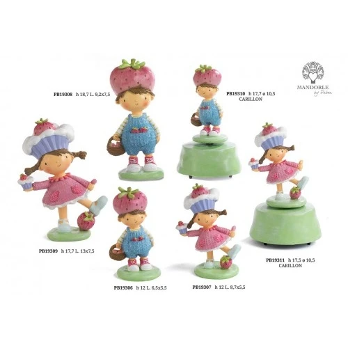 BIMBA FRAGOLE 12 CM. RESINA