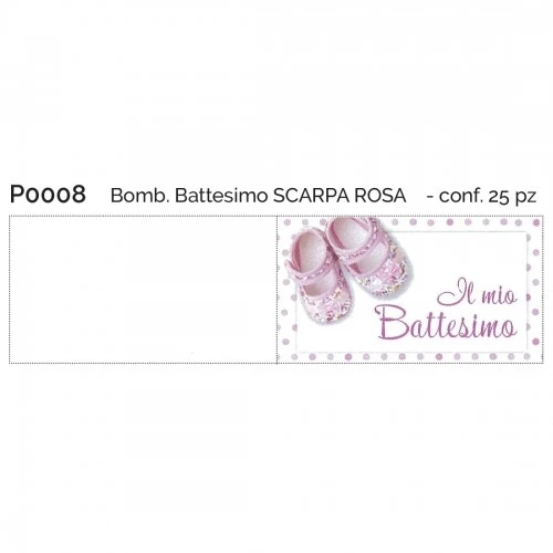 BOMB.BATTESIMO SCARPA ROSA CONF.25PZ