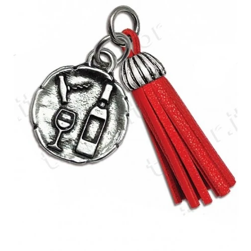 Bomboniera ciondolo enologia con nappina