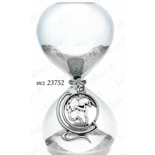 Bomboniera clessidra grande sabbia argento con globo