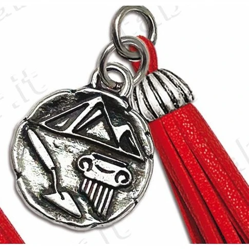 Bomboniera laurea ciondolo archeologia con nappina