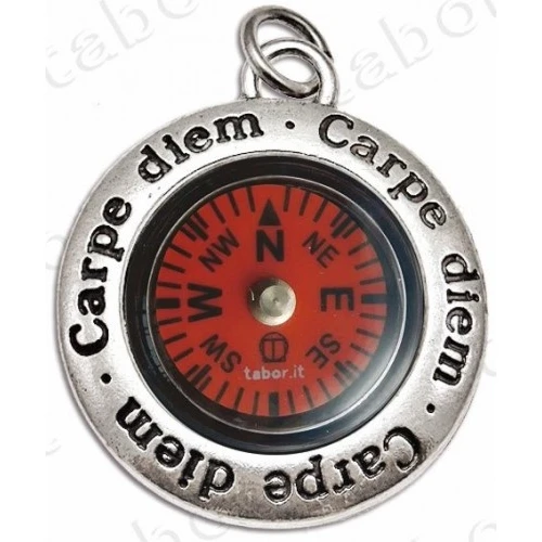 Bomboniera laurea ciondolo bussola rossa Carpe diem
