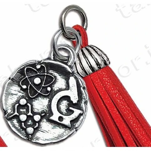 Bomboniera laurea ciondolo chimica con nappina rossa