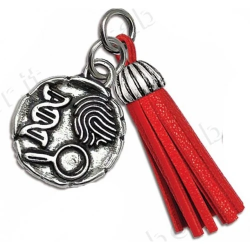 Bomboniera laurea ciondolo criminologia con nappina