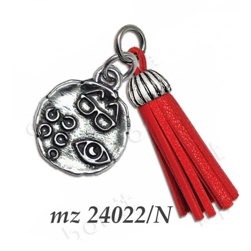 Bomboniera laurea ciondolo oculistica con nappina rossa