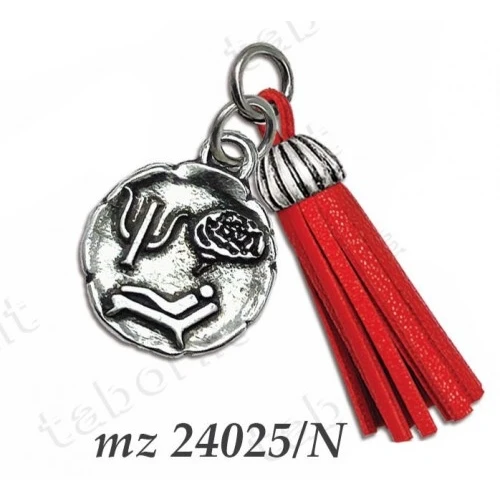 Bomboniera laurea ciondolo psicologia con nappina rossa