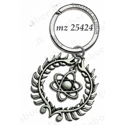 Bomboniera portachiavi atomo laurea biologia