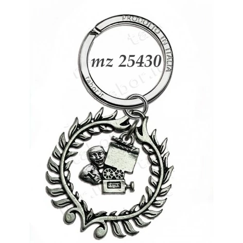 Bomboniera portachiavi laurea Dams in disciplina delle arti