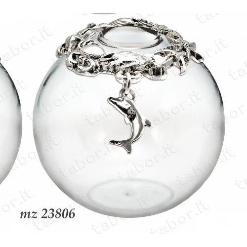 Bomboniera profumatore mare in vetro con delfino