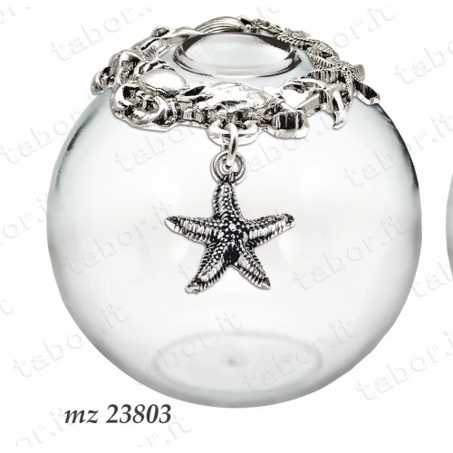 Bomboniera profumatore mare in vetro con stella marina