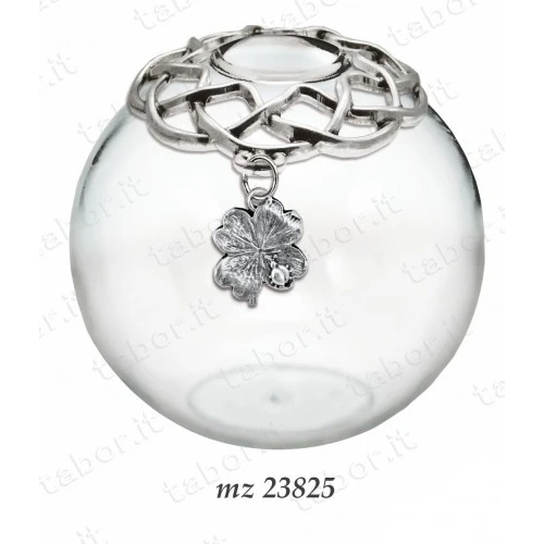 Bomboniera profumatore sfera quadrifoglio
