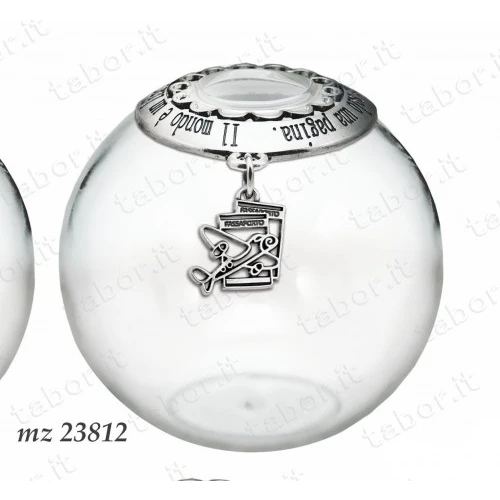 Bomboniera profumatore tema viaggio con ciondolo passaporti