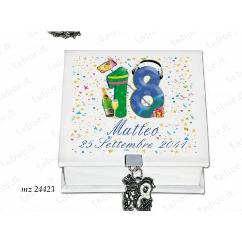 Bomboniera scatola degustazione personalizzabile portagioie 18esimo