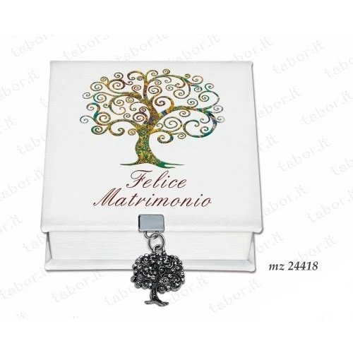 Bomboniera scatola degustazione personalizzabile portagioie albero