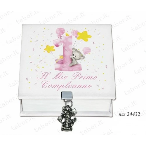 Bomboniera scatola degustazione personalizzabile portagioie bimba 1 anno