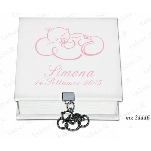 Bomboniera scatola degustazione personalizzabile portagioie bimba rosa