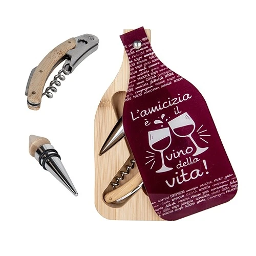 BOMBONIERA UTILE PER MATRIMONIO - BORDEAUX SET 2 PEZZI BOTTLE CM.9X20 