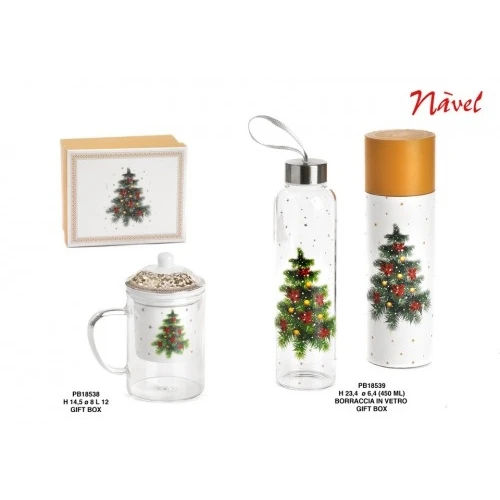 BORRACCIA ALBERO NATALE 23.4 CM. VETRO 