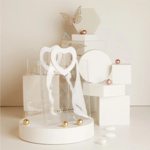 BORSA IN ACRILICO BIANCA 13X10.5X15 - CLARALUNA 2025