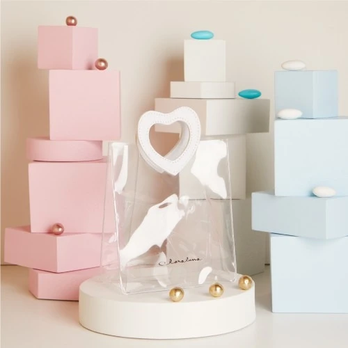 BORSA IN ACRILICO BIANCA 13X7X15 - CLARALUNA 2025