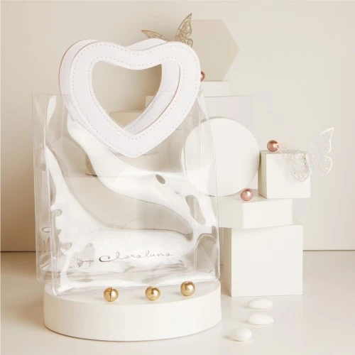 BORSA IN ACRILICO BIANCA 18X7X20 - CLARALUNA 2025