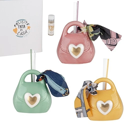 BOMBONIERA BORSETTA DIFFUSORE H.10 CON BOX 