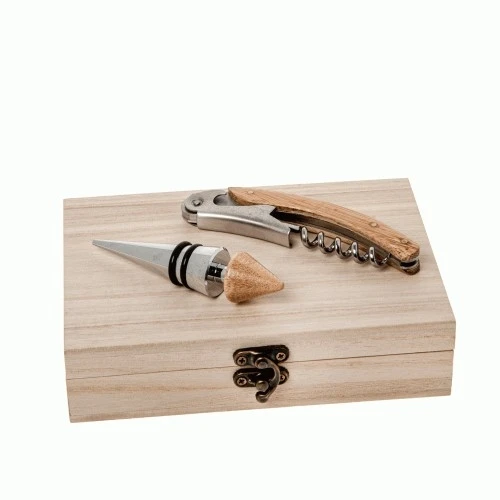 BRINDA SET 2 PEZZI IN WOOD BOX - BOMBONIERE UTILI 