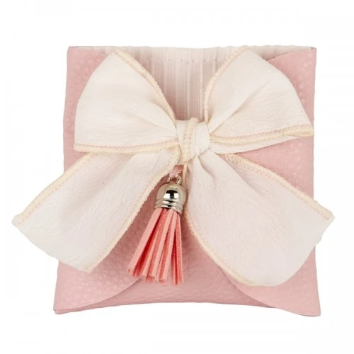 BUSTA CONFETTI FIOCCO ROSA CM.9 