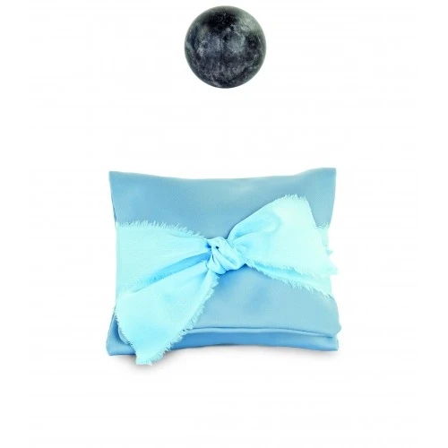 BUSTINA RASO AZZURRA CON NASTRO