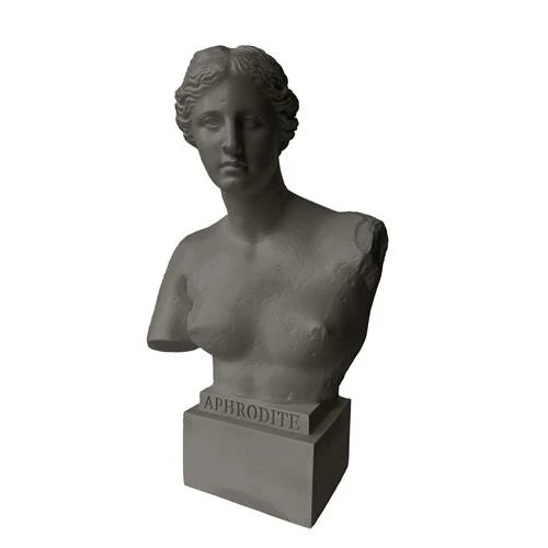 BUSTO AFRODITE CM 18 GRIGIO SCURO