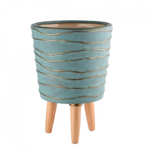 Cache-Pot Alto Turchese