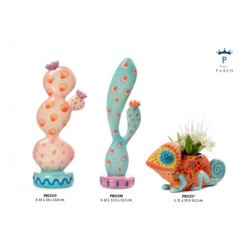 CACTUS STILIZZATO 42 CM. RESINA