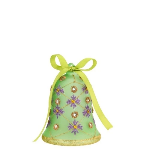 CAMPANELLA PASQUALE DECORATA CON LED H. 10 VERDE