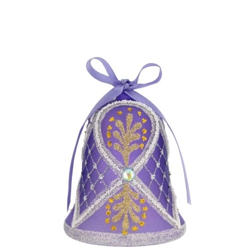 CAMPANELLA PASQUALE DECORATA CON LED H. 12 VIOLA