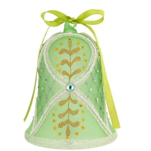 CAMPANELLA PASQUALE DECORATA CON LED H. 15 VERDE