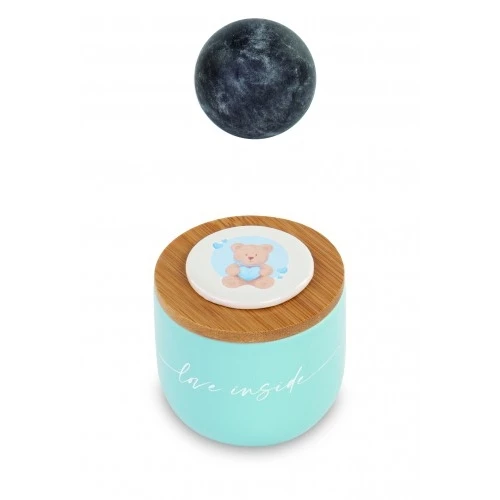 CANDELA BARATTOLO AZZURRO CON ORSETTO