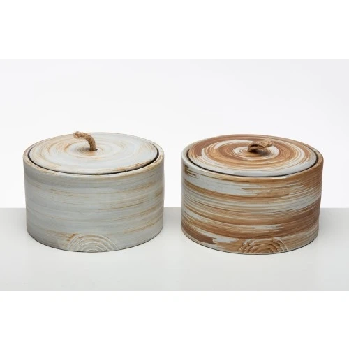 Bomboniere Solidali Matrimonio Cuorematto: Candele in Ceramica Stile Etnico cm.13