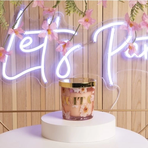 CANDELA FELICITA' ROSA PROFUMO VANIGLIA CM.6