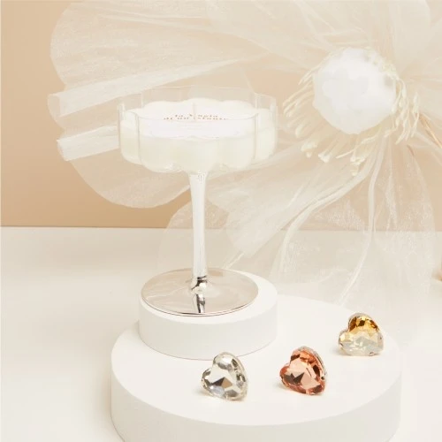 CANDELA IN BICCHIERE SILVER - CLARALUNA 2025