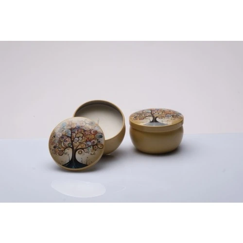 Candela Albero della Vita Cuorematto: Bomboniera Solidale Matrimonio Colori Caldi cm.10