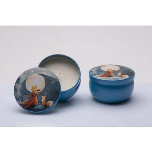 Bomboniera Solidale Cuorematto Piccolo Principe - Candela in Scatola per Bimbo cm.10