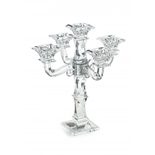 CANDELABRO CRISTALLO 5 FIAMME 