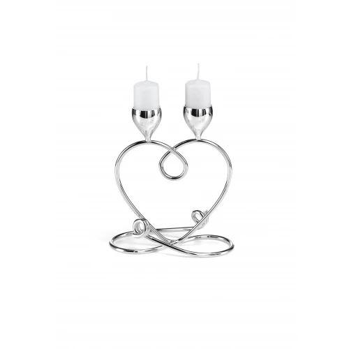 CANDELABRO CUORE 2 FIAMME 18,4X8,9XH23,2