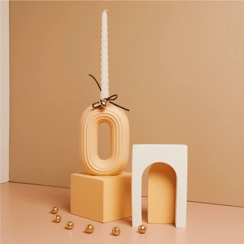 CANDELABRO OVALE CON CANDELA - CLARALUNA 2025