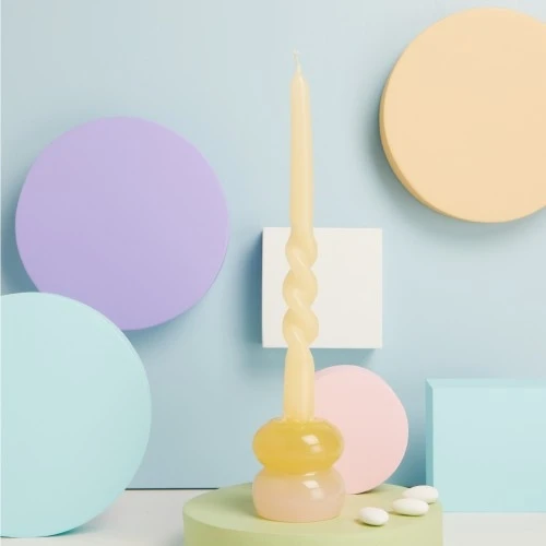CANDELABRO ROSA/GIALLO CANDELA - CLARALUNA 2025